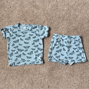 *FREE Kate Quinn Light Blue Butterfly Short Sleeve Shirt & Short Set